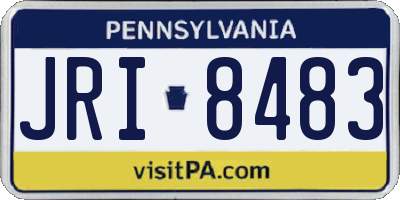 PA license plate JRI8483