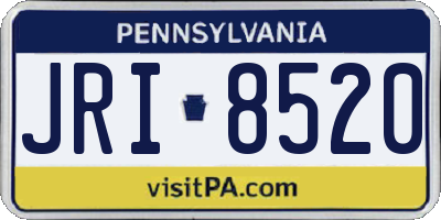PA license plate JRI8520