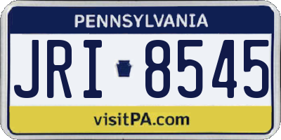 PA license plate JRI8545