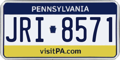 PA license plate JRI8571