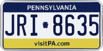 PA license plate JRI8635