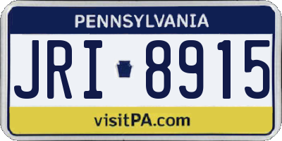 PA license plate JRI8915