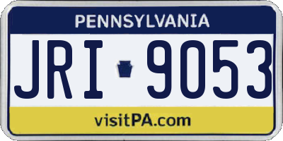 PA license plate JRI9053