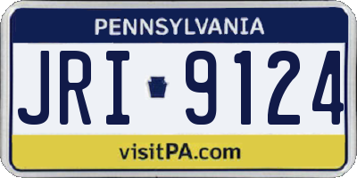 PA license plate JRI9124