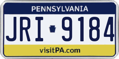 PA license plate JRI9184