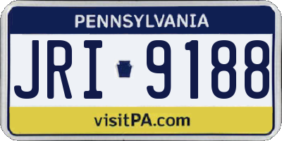 PA license plate JRI9188