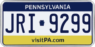 PA license plate JRI9299