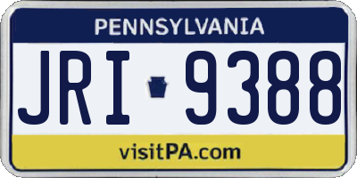 PA license plate JRI9388