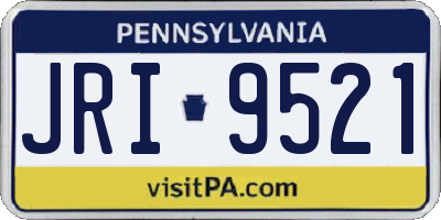 PA license plate JRI9521