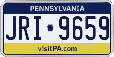 PA license plate JRI9659