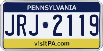PA license plate JRJ2119