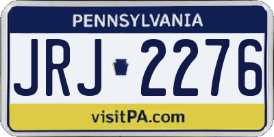 PA license plate JRJ2276