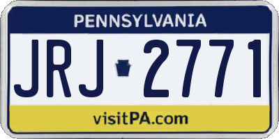 PA license plate JRJ2771