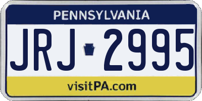 PA license plate JRJ2995