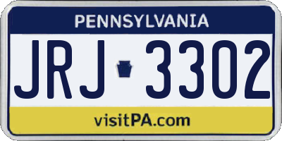 PA license plate JRJ3302