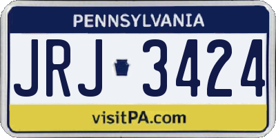 PA license plate JRJ3424