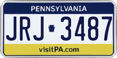 PA license plate JRJ3487
