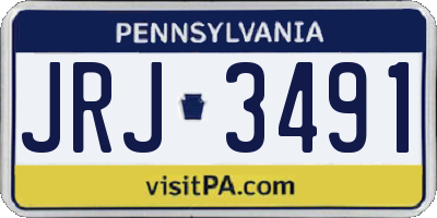 PA license plate JRJ3491