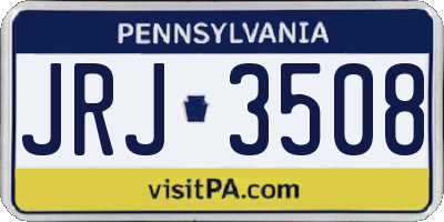 PA license plate JRJ3508