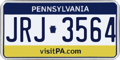 PA license plate JRJ3564