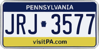 PA license plate JRJ3577
