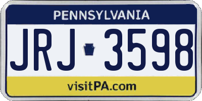 PA license plate JRJ3598