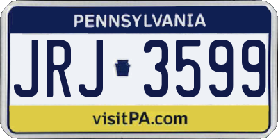 PA license plate JRJ3599