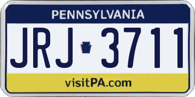 PA license plate JRJ3711