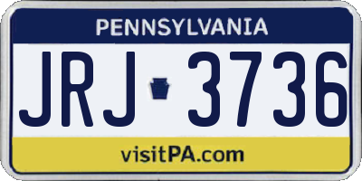 PA license plate JRJ3736