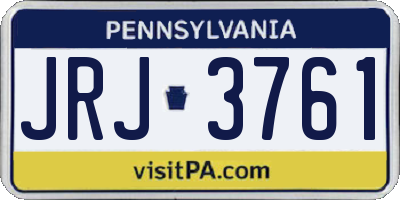 PA license plate JRJ3761