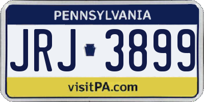 PA license plate JRJ3899