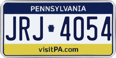 PA license plate JRJ4054