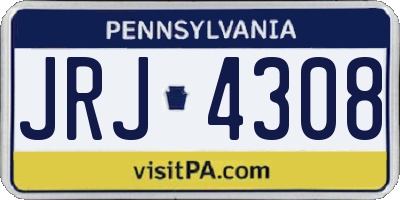 PA license plate JRJ4308