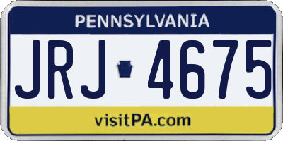 PA license plate JRJ4675