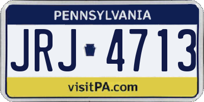 PA license plate JRJ4713