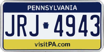 PA license plate JRJ4943