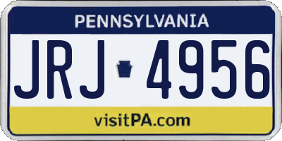 PA license plate JRJ4956