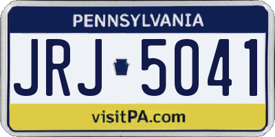PA license plate JRJ5041
