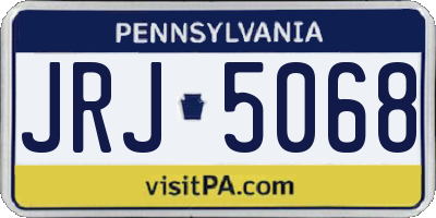 PA license plate JRJ5068