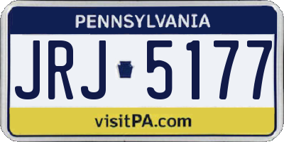 PA license plate JRJ5177