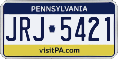 PA license plate JRJ5421