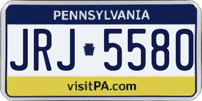 PA license plate JRJ5580