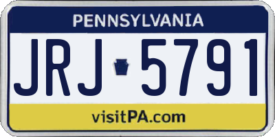 PA license plate JRJ5791