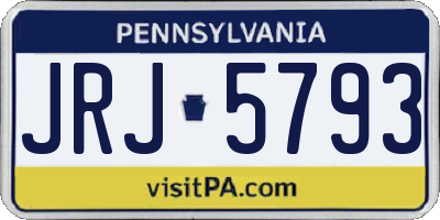 PA license plate JRJ5793