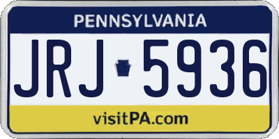 PA license plate JRJ5936