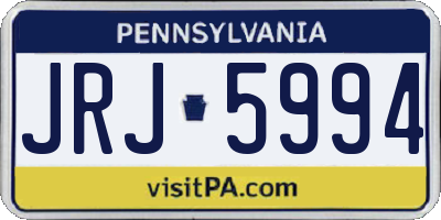 PA license plate JRJ5994