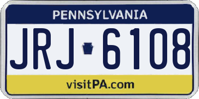 PA license plate JRJ6108