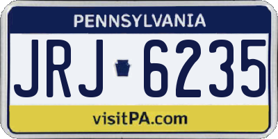 PA license plate JRJ6235