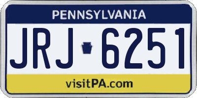 PA license plate JRJ6251