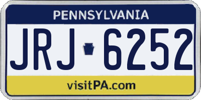 PA license plate JRJ6252